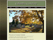 Tablet Screenshot of columbiacemetery.org